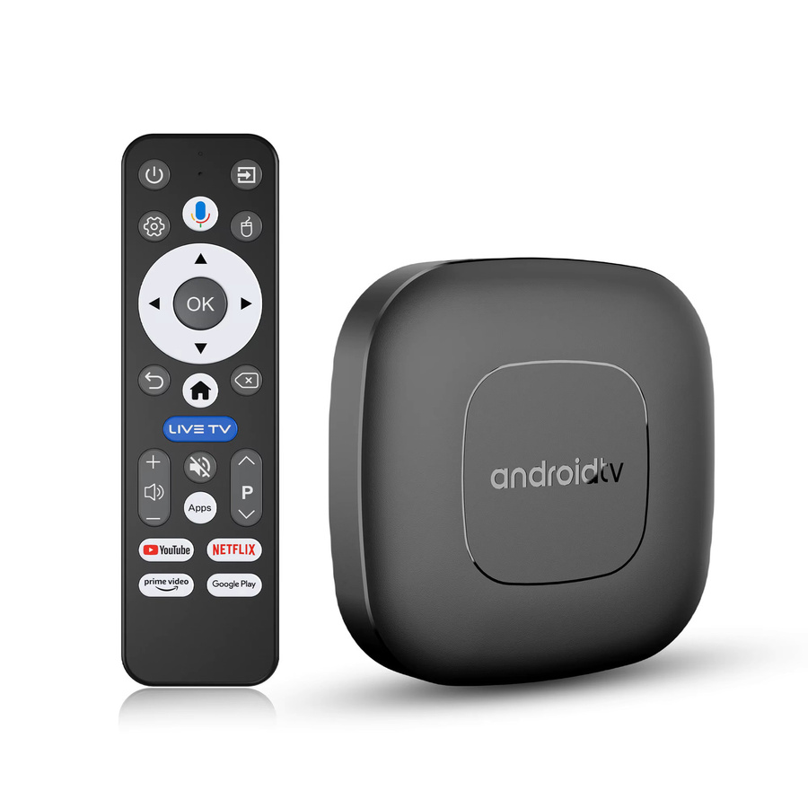 LVMAO T1 Smart TV Box Android 14.0 mit RK3518 Quad Core, 4K UHD Streaming Media Player mit Wi-Fi 6 und Google Sprachfernbedienung, Schwarz - Bild 4