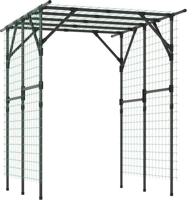 Costway Rankgitter aus Metall für Kletterpflanzen in Schwarz, B/T/H: 150 x 200 x 197 cm - Bild 1