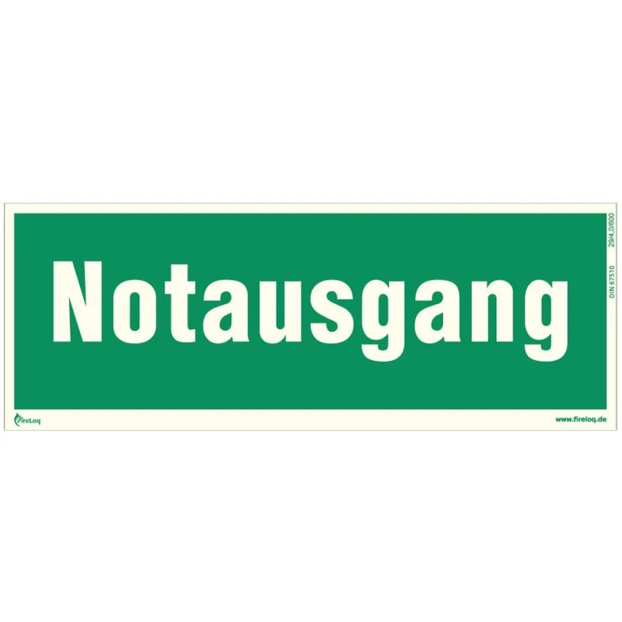 FireLoq Notausgang Folie selbstklebend nachleuchtend in Grün und Weiß - Bild 2