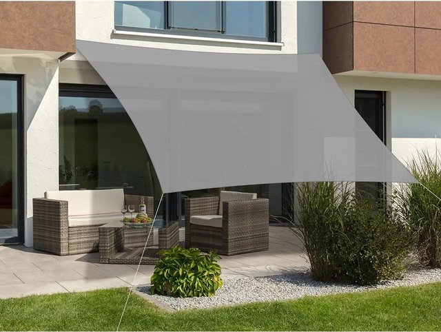 Schneider Schirme Sonnensegel Teneriffa quadratisch silbergrau B/B: 500 x 500 cm - Bild 1