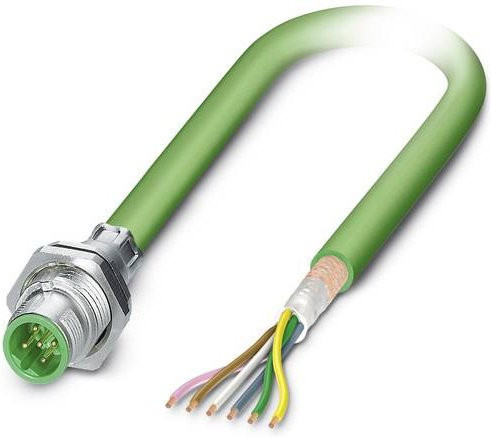 Phoenix Contact 1534533 Sensor-Aktor-Einbausteckverbinder M12 Stecker, 5-polig, grün, Schraubanschluss - Bild 1
