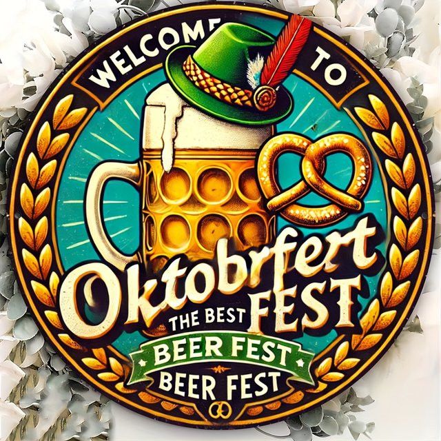 Vintage Oktoberfest Blechgemälde Best Beer Festival Potdemiel Multicolor B/H: 20 x 20 cm - Bild 1