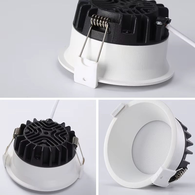 Khelse LED Einbau Deckenleuchte dimmbar, runde COB Downlight Spotbeleuchtung in Weiß für Wohnzimmer und Schlafzimmer - Bild 2