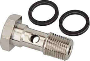 Riegler Hohlschraube einfach G 1/8 aus vernickeltem Messing in Silber - Bild 1