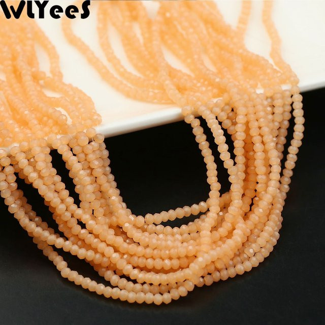 WLYeeS Glas Spacer Perlen, Orange, 2 mm, Unisex - Bild 1