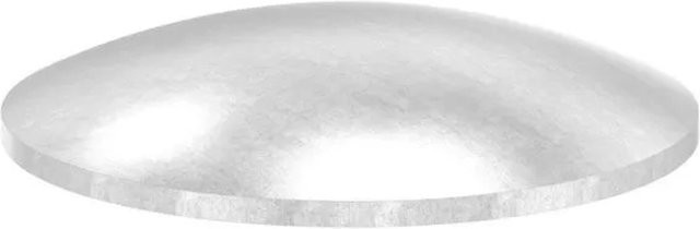 FeNau Halbrundschale aus Edelstahl V2A in Silber, ungeschliffen zum Aufschweißen, Durchmesser: 70 mm, Höhe: 2,5 mm - Bild 1