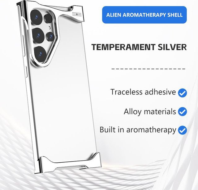 Modische Handyhülle aus Aluminiumlegierung mit Aromatherapie-Funktion für Samsung Galaxy S25 S24 S23 Ultra Plus und S23+ - Bild 1