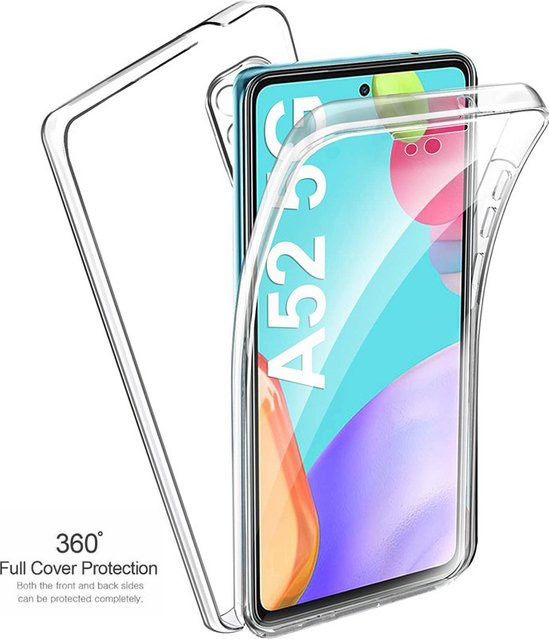 Transparente 360-Grad Ganzkörper Silikon Handyhülle für Samsung Galaxy A-Serie (A55 A54 A53 A52 A35 A34 A33 A32 A25 A24 A23 A22 A15 A14 A13 A05S) - Bild 1