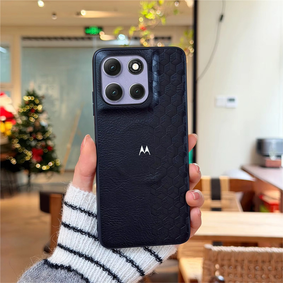 Luxuriöse Retro-Lederhülle mit 3D-Gitter und Magnetverschluss für Motorola Moto Signature Edge 70Ultra 60 Fusion 50Neo G87/77/67/17 Power G86/56/66J/Y Cover in Grün - Bild 2