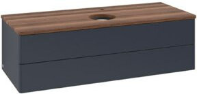 V&B Waschtischunterschrank Antao ohne Frontstruktur in Mattblau lackiert, B/T/H: 120 x 36 x 50 cm - Bild 1