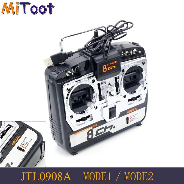 Mitoot 8-Kanal RC-Simulator JTL0908A in Schwarz für Helikopter, Flugzeuge, MultiCopter und Quadcopter-Simulationen - Bild 1