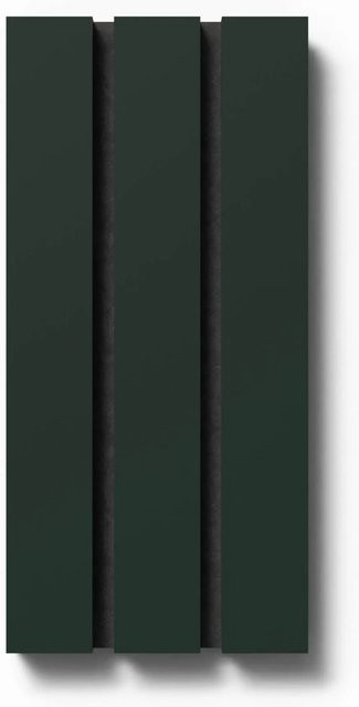 Akustikpaneel Denpanels Lux Conifer mit Linoleum-Muster in Schwarz und Dunkelgrün, MDF und Filz, B: 29,5 cm, H: 15 cm - Bild 1
