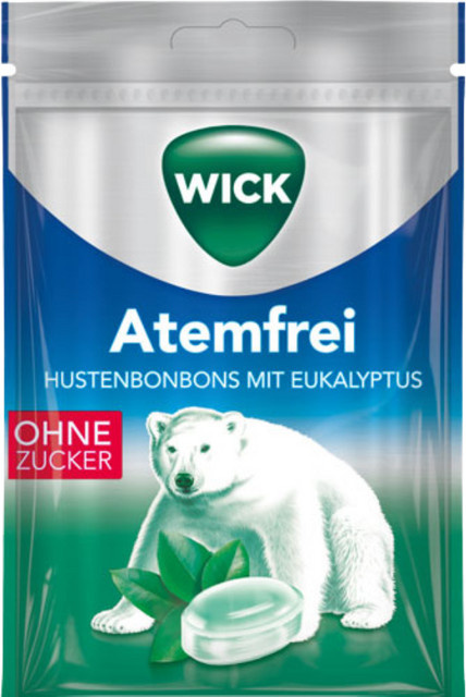 Wick Atemfrei Hustenbonbons Eukalyptus zuckerfrei 72 g - Bild 1