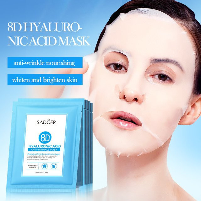 SADOER 8D Hyaluronsäure Gesichtsmaske, 5 Stück - Bild 1