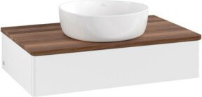 V&B Waschtischunterschrank Antao ohne Frontstruktur, Weiß lackiert, B/T/H: 80 x 50 x 19 cm - Bild 1