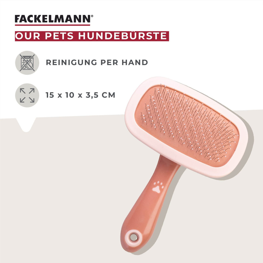 Fackelmann Our Pets Hundebürste in Rot und Pink - Bild 3