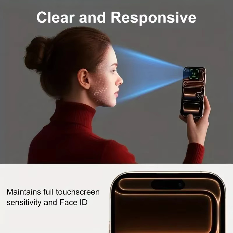 3 Stück Displayschutzfolie aus gehärtetem Glas für Apple iPhone 11 12 13 14 15 16 17 Pro Max und Plus Modelle, transparent - Bild 4