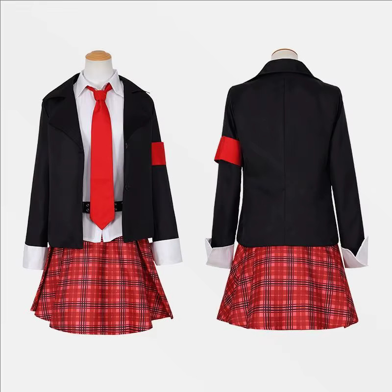 HHYRCOS Shugo Chara Hinamori Amu Cosplay Kostüm Mädchen, JK Schuluniform, Rot - Bild 3