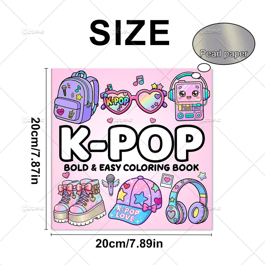 K-Pop Vibes Malbuch für Erwachsene und Jugendliche, Malbuch - Bild 3