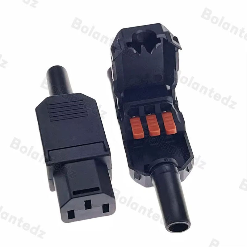 Bolantedz 10 A Stecker für Reiskocher, schraubenfreie Schnellverdrahtung, AC-Steckdose, schwarz - Bild 2