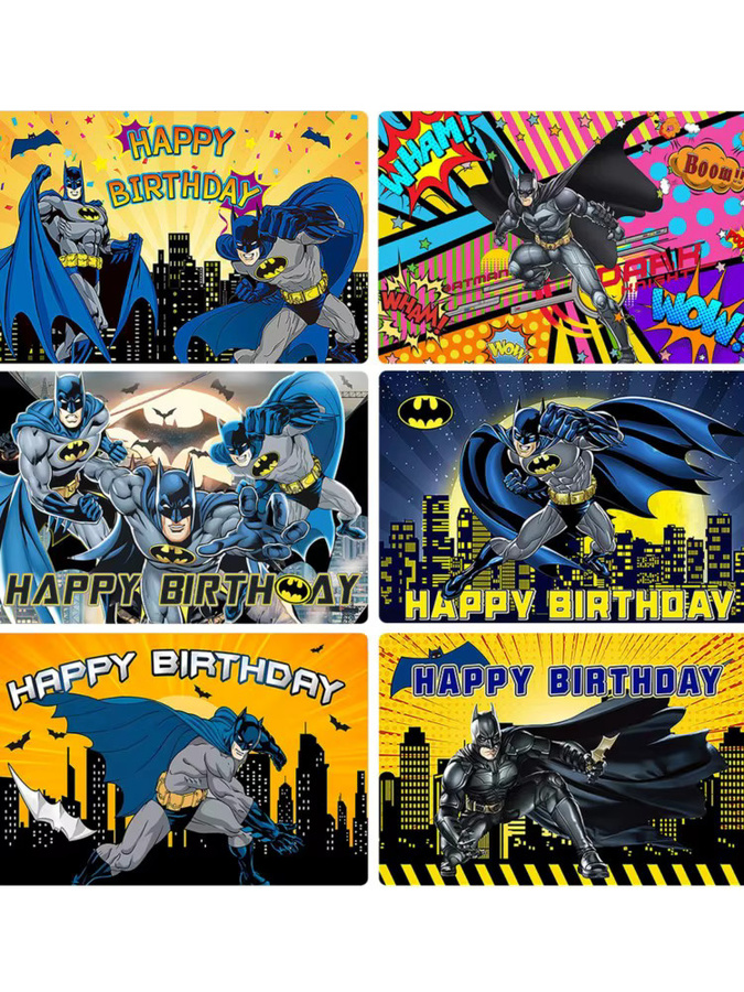 Beast Kingdom Batman Superhelden Fotohintergrund Gotham City Illustration für Kinder Geburtstagsparty Dekoration, mehrfarbig - Bild 3