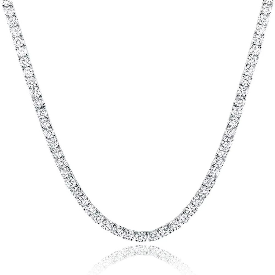 SEMNI Tennis-Halskette, Moissanit, S925 Sterling Silber, Unisex - Bild 2