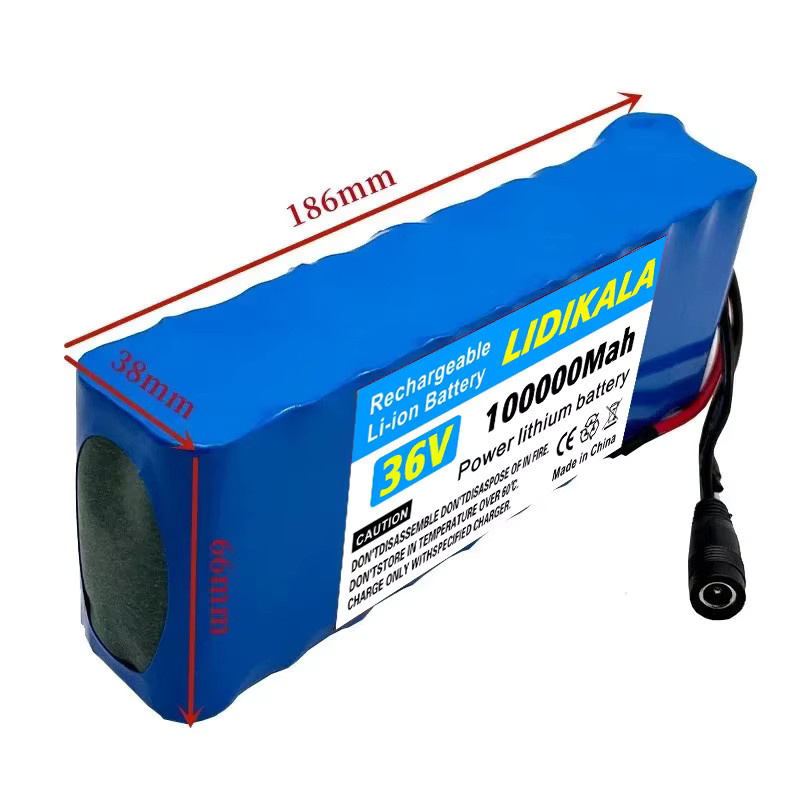 Wiederaufladbarer Lithium-Ionen-Akku 36V 100000mAh 10S2P in Blau für Fahrräder, Roller und Elektromotorräder - Bild 2