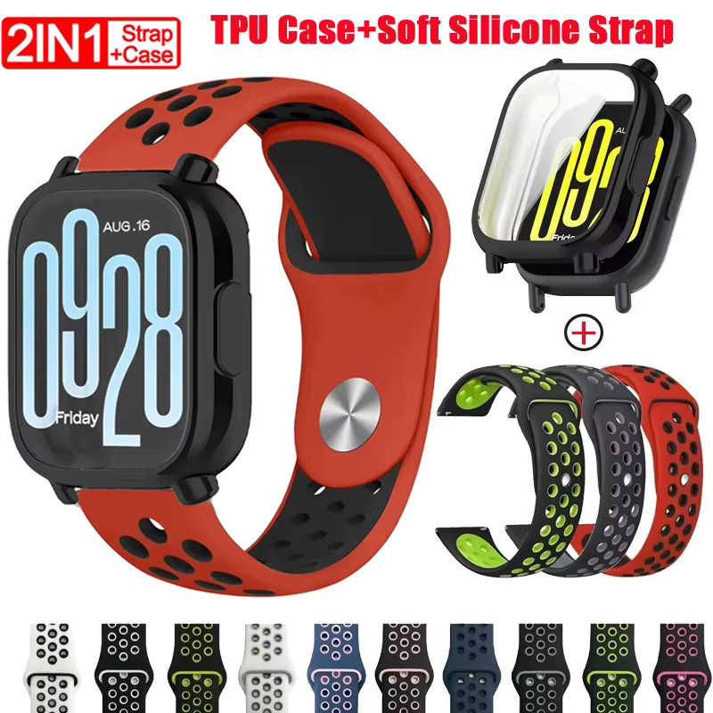 Xiaomi Silikonarmband + TPU-Hülle, Weiß, Redmi Watch 5 / 5 Lite - Bild 3