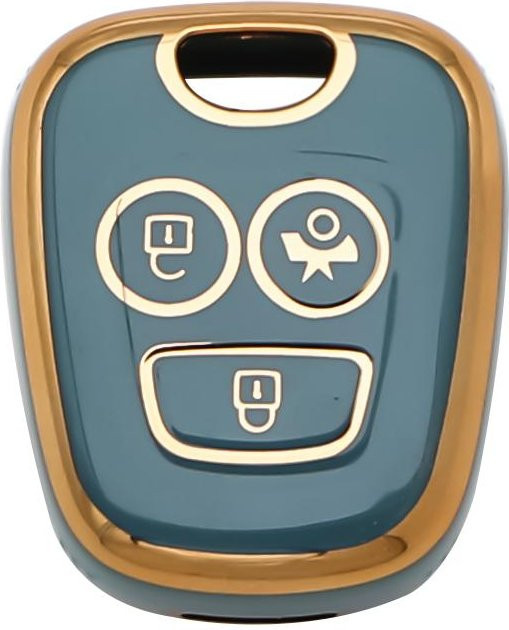 Schlüsselhülle Abdeckung in Blau für Peugeot und Citroen Modelle wie 107, 207, 307, 407, 206, 306, 406 sowie Citroen C1, C4, C2, C3, Berlingo, Xasara und Picasso als Handsender Schutz - Bild 1