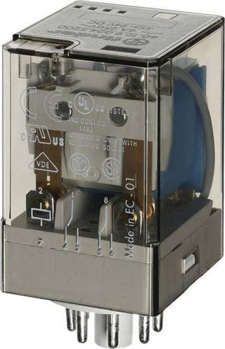 Finder Steckrelais 60.12.9.060.0040 60 V/DC 10A 2 Wechsler transparent - Bild 1