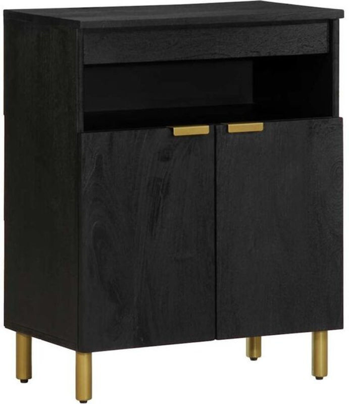 Modernes Sideboard Vidaxl aus Holzwerkstoff in Schwarz, B/T/H: 60 x 33 x 75 cm - Bild 1