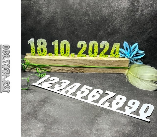 Metall Stanzformen mit Zahlen für DIY Scrapbooking und Kartenherstellung in Silber - Bild 1