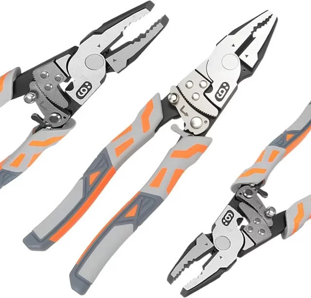 WOZOBUY Multifunktionale Drahtzange und Abisolierzange in Multicolour für industrielle Anwendungen - Bild 1