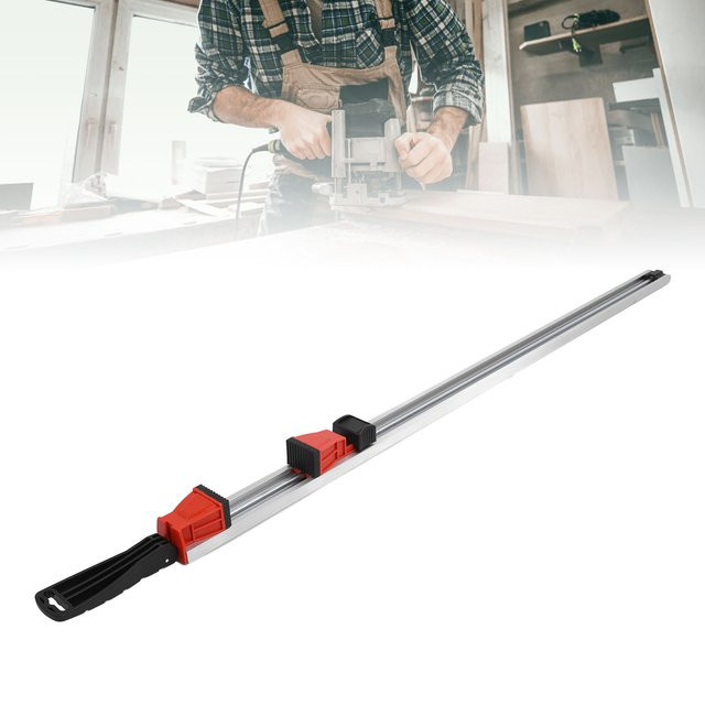 Aramox NGX Tischkreissägeführung mit Klemmkante für Router und gerade Schnittführung, Silber, 87,9 cm - Bild 1