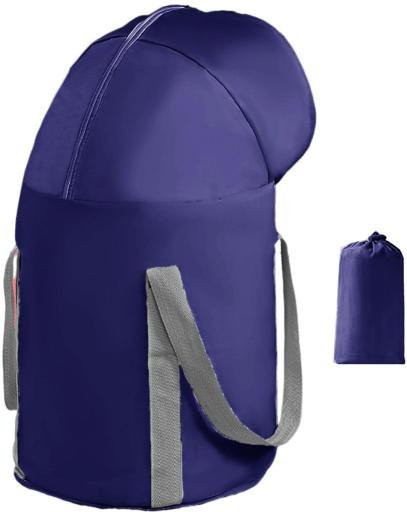 Faltbares Fußbad von Beautiful Kingdom in Navy Blau mit Trapezform und verlängertem Design zur Förderung der Blutzirkulation - Bild 1