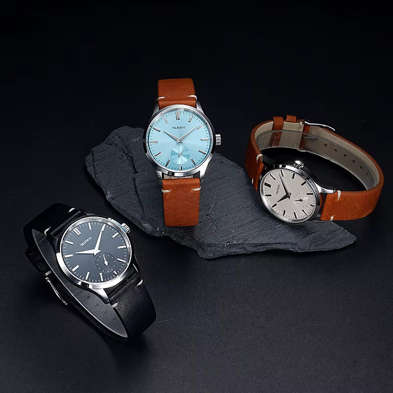 Milifortic Armbanduhr, Quarz, Edelstahlgehäuse, Leder, Herren - Bild 2