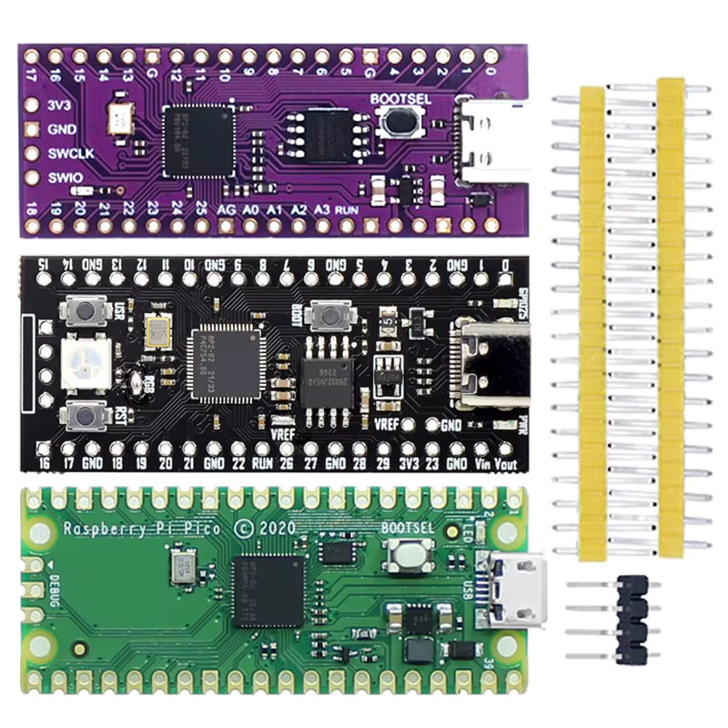 Raspberry Pi Pico Board RP2040 Mikrocomputer mit Dual-Core ARM Cortex-M0+ Prozessor und USB-C Anschluss - Bild 3