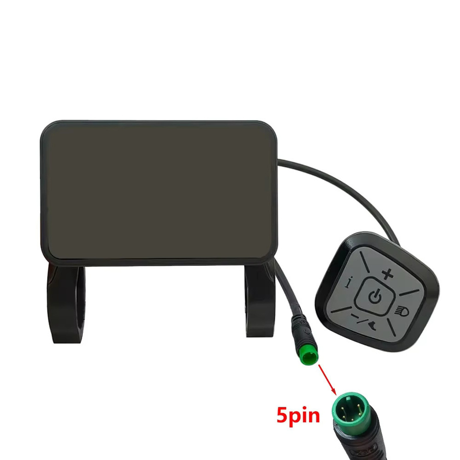 Yolin E-Bike Display-Bildschirm YL81F in Schwarz, 48V UART-Protokoll Dual-Drive 5PIN Fahrradcomputer mit Kilometerzähler und Tachometer für Elektrofahrräder - Bild 5