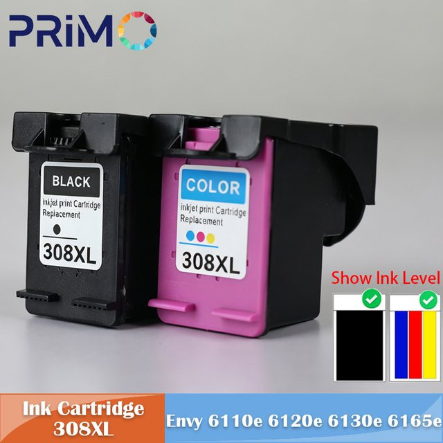 HP 308XL Tintenpatronen Set für HP Envy und DeskJet Inkjet Drucker, wiederaufbereitet, Schwarz und Multicolor - Bild 1