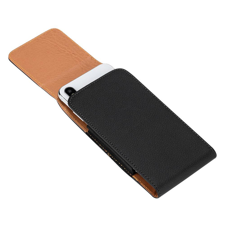 3C Goodbuy Universal Ledertasche in Schwarz als Herren-Hüfttasche und Holster für Smartphones von 3,5 bis 6,3 Zoll mit Gürtelclip - Bild 2