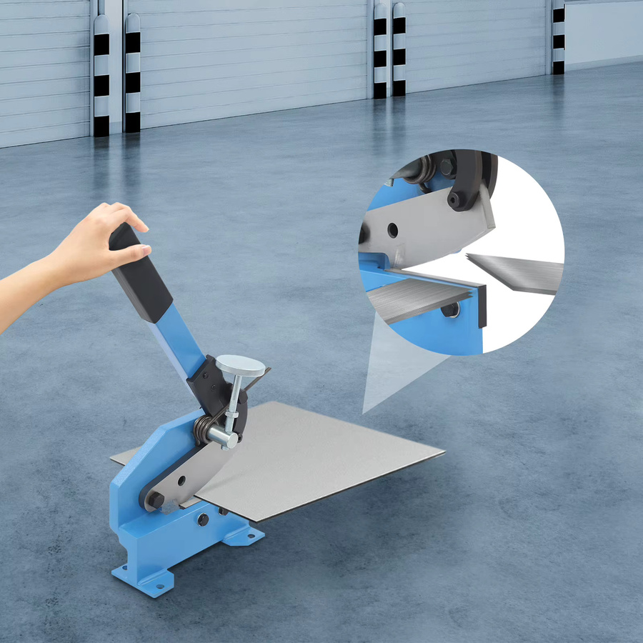Manuelle Metallschere Bymaocar aus Stahl in Blau mit Handhebel für Rundstahl bis 1,1 cm - Bild 3