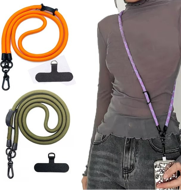 Xyun Universal Handy Lanyard in Grün mit verstellbarem Crossbody Strap und Kartenclip für Outdoor-Einsätze - Bild 1