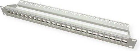 Roline 19-Zoll Keystone-Modulträger, 24 Ports, ungeschirmt, grau - Bild 1