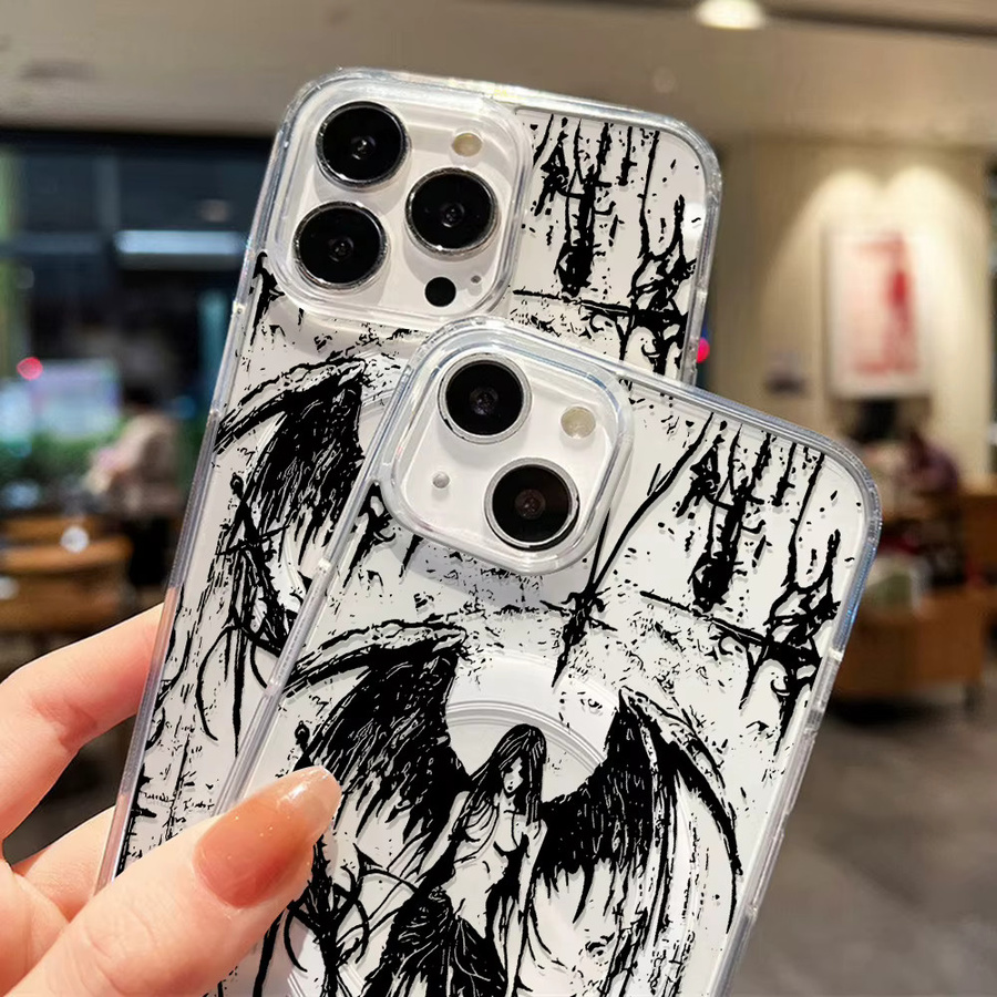 Transparente magnetische Silikon Handyhülle mit Schleife-Knoten für Apple iPhone 17 16 15 14 13 12 11 Pro Max Air stoßfestes Cover - Bild 4