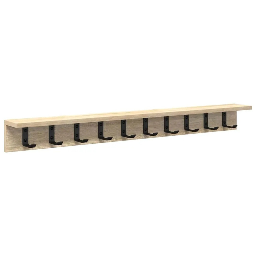 vidaXL Wandmontierter Nachttisch in Sonoma-Eiche, B/H/T: 100 x 10,5 x 10,5 cm - Bild 2