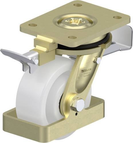 Blickle Schwerlast-Lenkrolle LS-SPO 127K-ST-RI4-FS in Weiß mit 125 mm Rad-Durchmesser und 750 kg Tragfähigkeit - Bild 1
