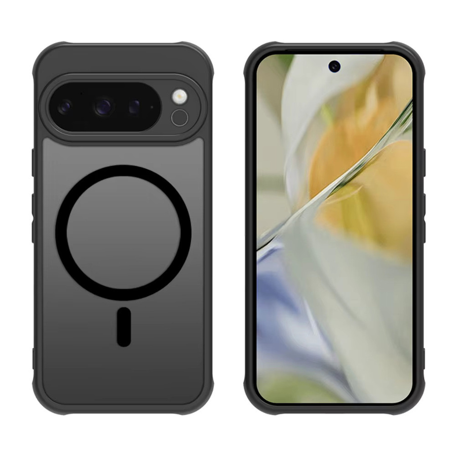 Loobival Matte Armor Hard Case für Google Pixel 10 Pro XL in Schwarz mit magnetischer kabelloser Ladefunktion und stoßfestem Schutz - Bild 2