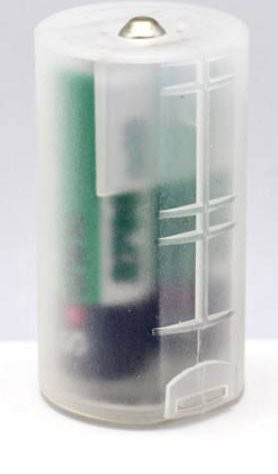 Soshine SBC010 Batterieadapter von 2x Mignon zu Mono in Transparent - Bild 1