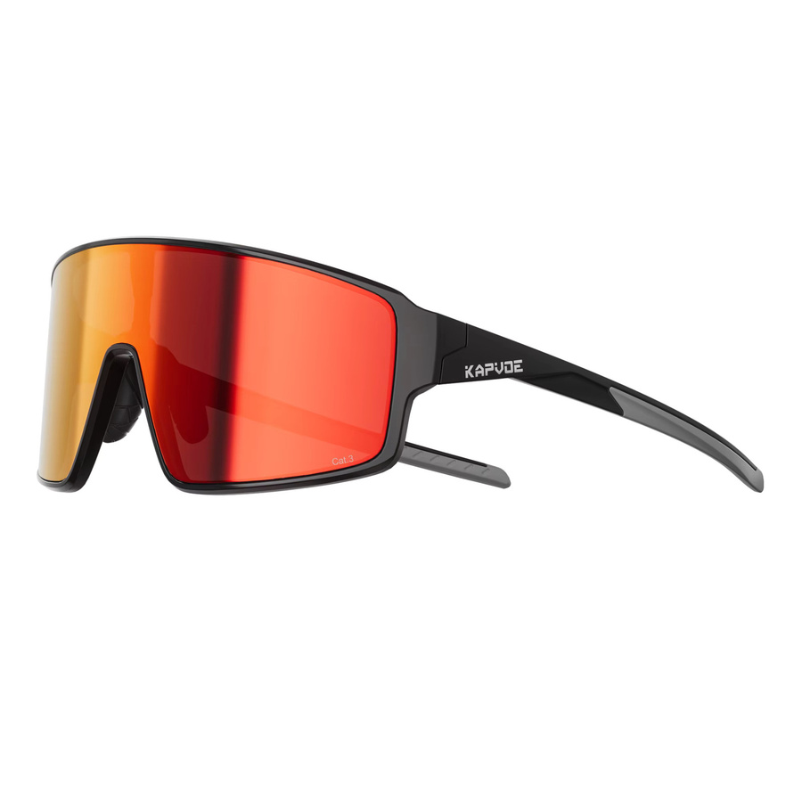 Kapvoe Sonnenbrille, Radfahrbrille, Photochrome, Unisex, Schwarz, Vollrand - Bild 2