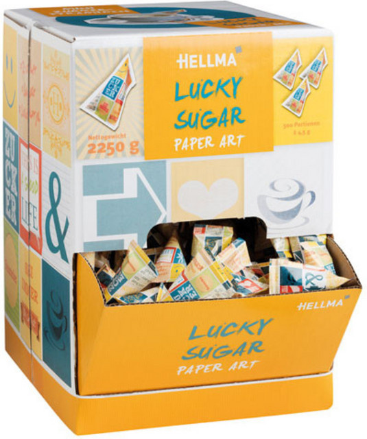 Hellma Lucky Sugar Paper Art 500 x 4,5 g 2250 g - Bild 1